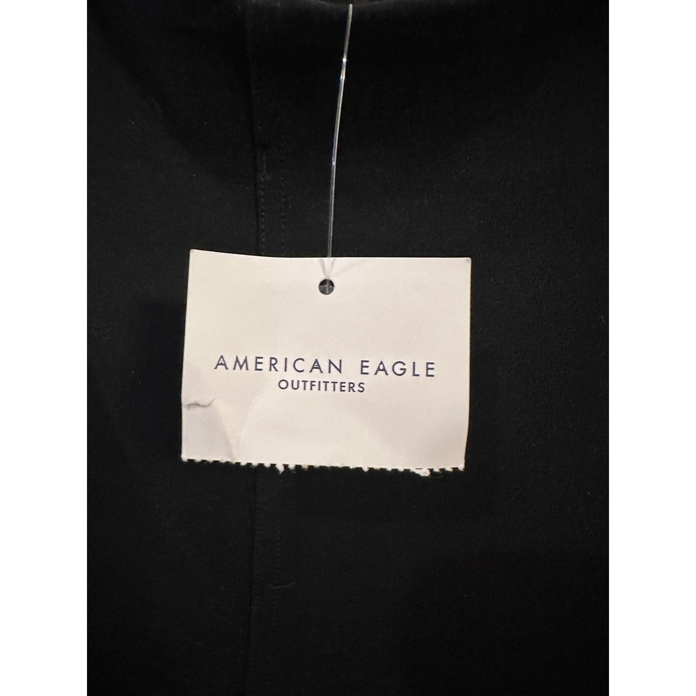 American Eagle Outfitters Black Cropped Leggings Stretch M/M Medium - Picture 2 of 7
